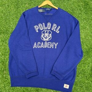 Ralph Lauren Polo RL Academy Sweater Oxford Blue Men’s XXL /TG